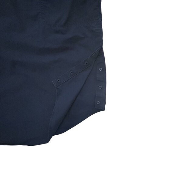 COS Navy & White Striped Cotton Poplin & Knit Dress Size Small - Picture 12 of 13